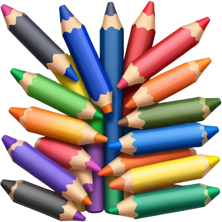 Colorful crayons in a bundle emoji