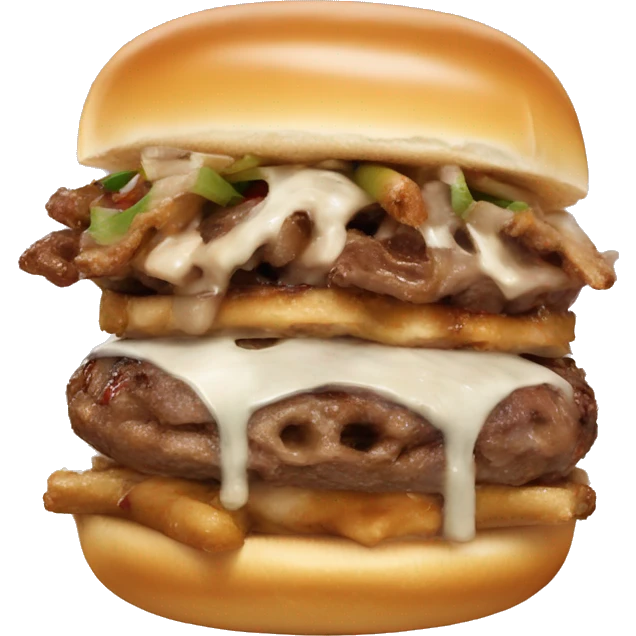 donut philly cheesesteak burger  emoji