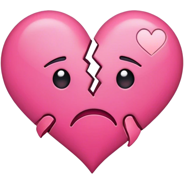 Pink broken heart emoji