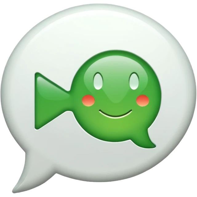 white speech bubble emoji containing green check mark emoji emoji