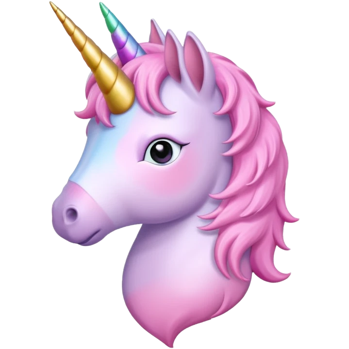 Unicornio corazón rosa  emoji