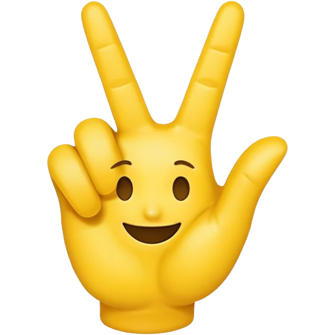 Smile emoji with peace hand emoji