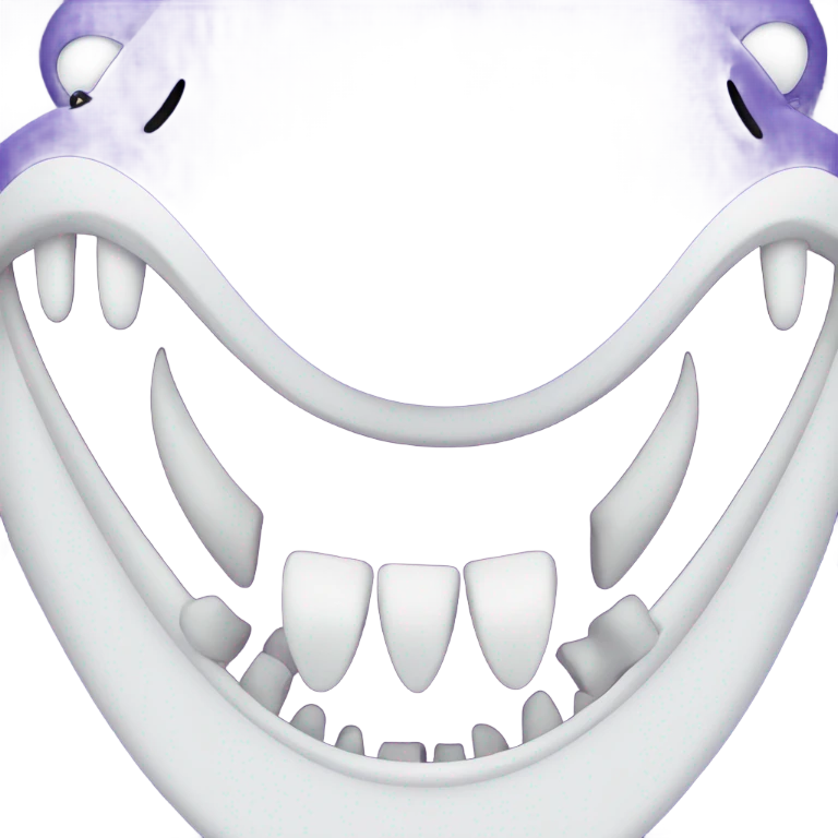 Blue whale purple, open mouth emoji