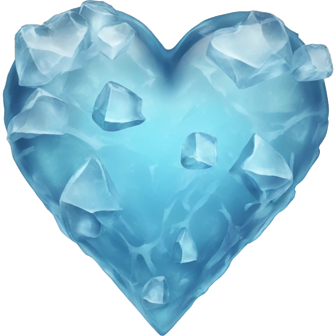 Ice heart emoji