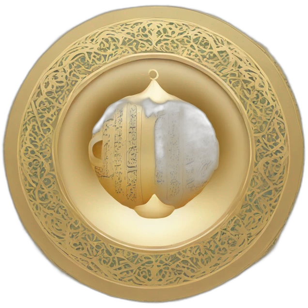 Design an emoji for the Holy Quran, where the emoji appears in a state of contemplation and recitation of the Quran with high concentration. --dream --ar 4:3 emoji