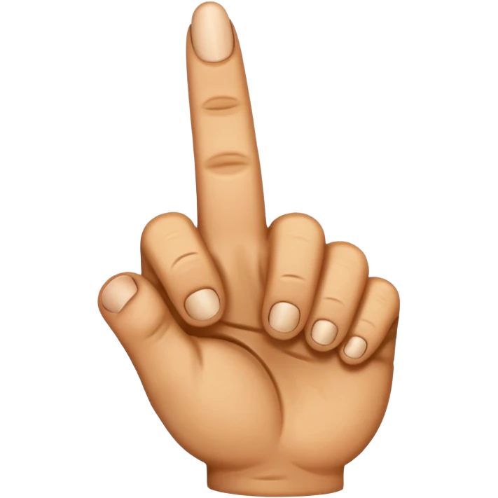 Open hand with the middle finger pointing downwards emoji