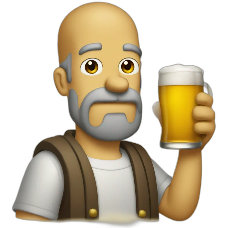 homer qui Bois une bière emoji