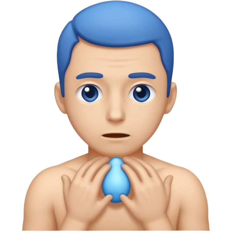 Aching Blue testicals emoji