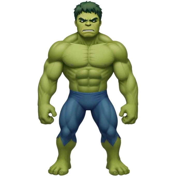 Hulk, green muscular superhero emoji