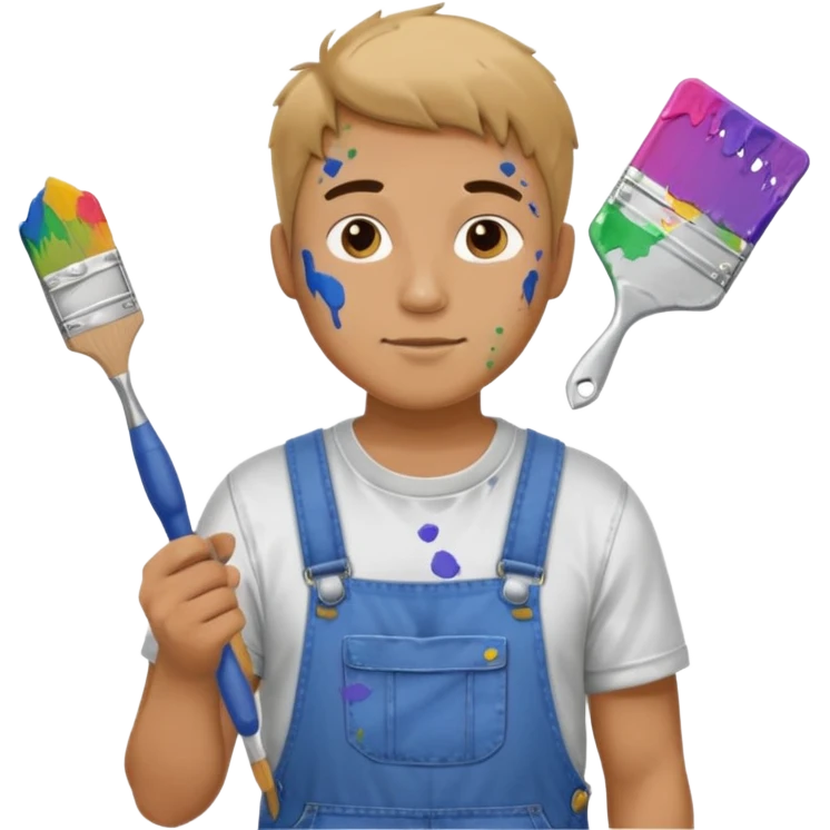 a man painting a wall   emoji