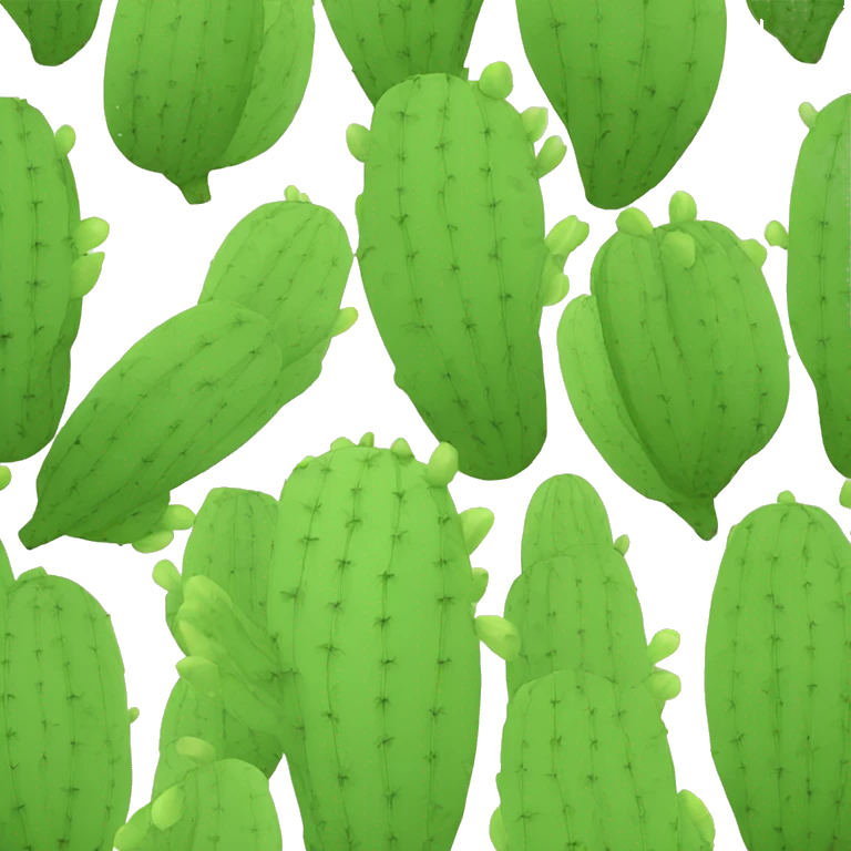 single flat Nopal without pot emoji