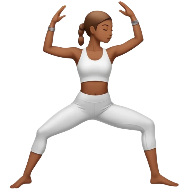 person in warrior yoga pose emoji