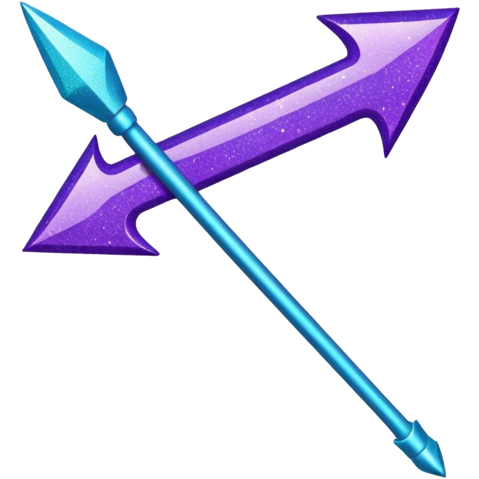 Glitter Roxo e Ciano Flecha emoji