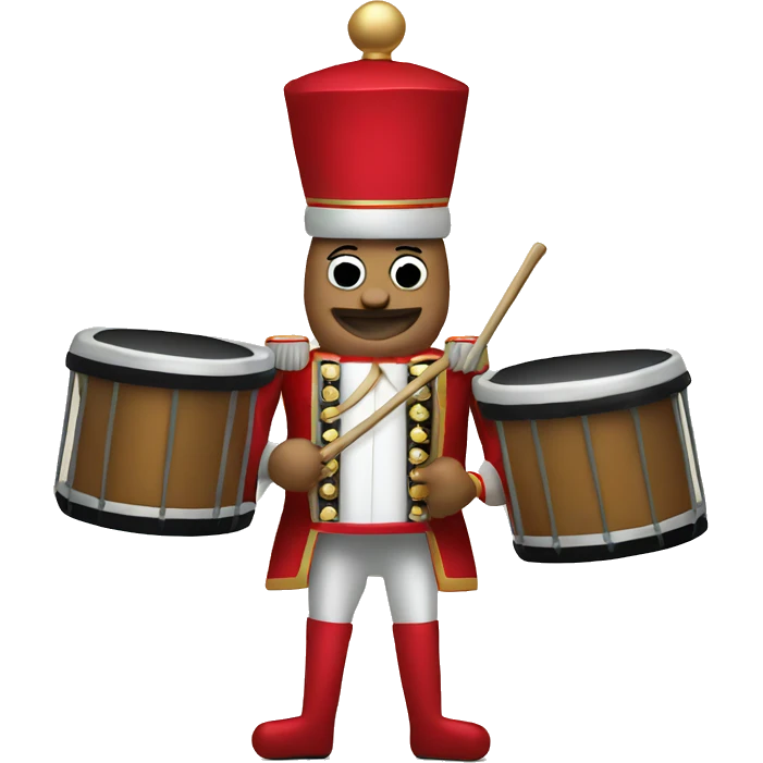 Nutcracker playing drums  emoji
