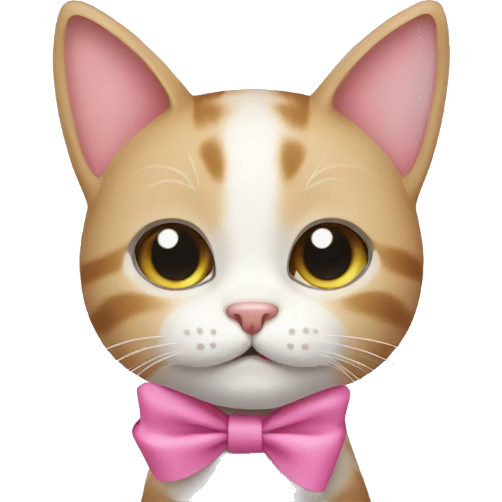 Cat with pink bow emoji