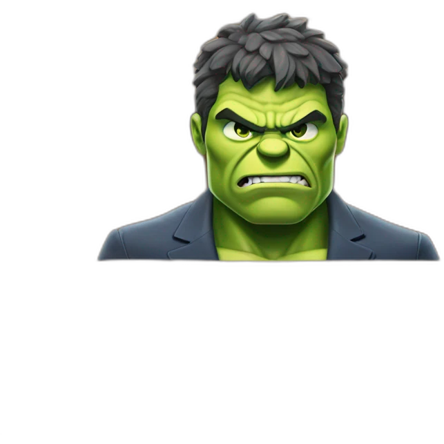Hulk on trial in a court case emoji
