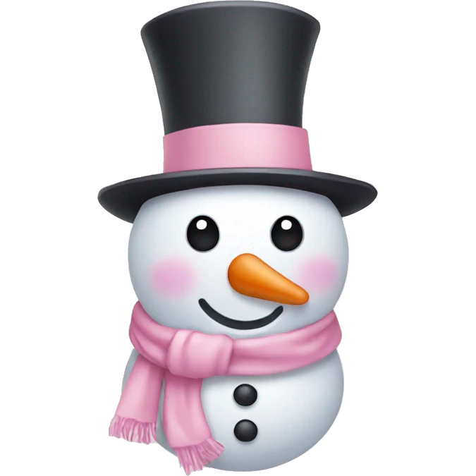 cute light pink snowman emoji