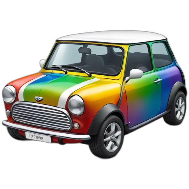 Rainbow mini cooper emoji