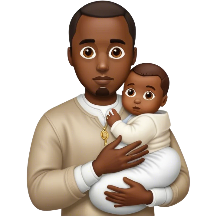 P diddy holding a baby emoji