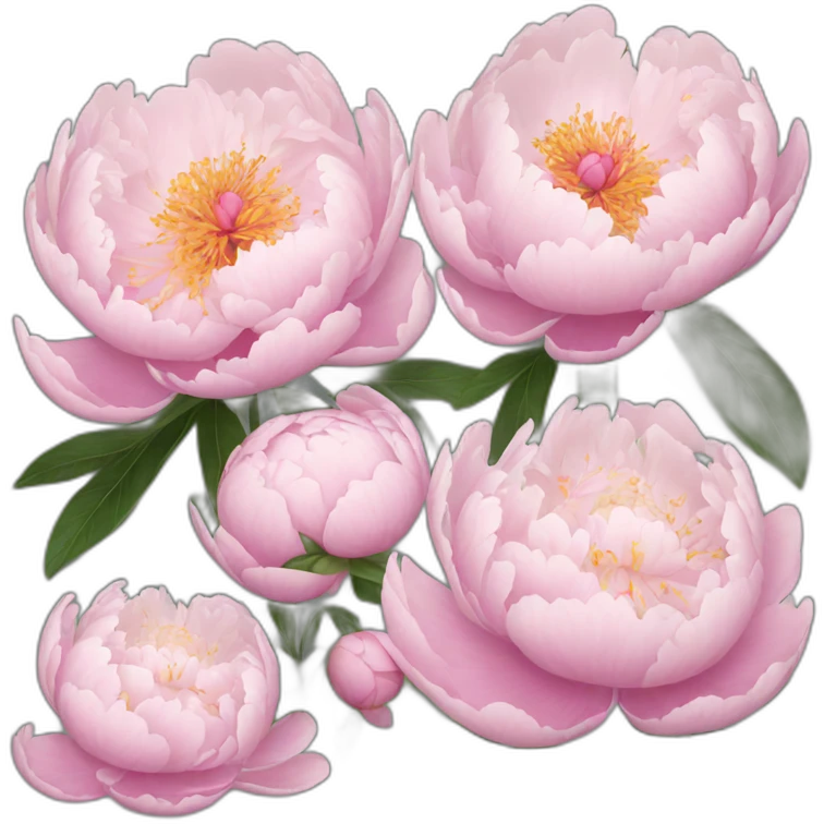 Peony flower emoji