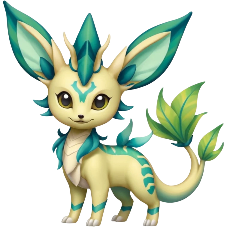Colorful Exotic Meloetta-Vaporeon-Leafeon-Amaura-Venom-Stitch-Fakémon-creature-hybrid emoji