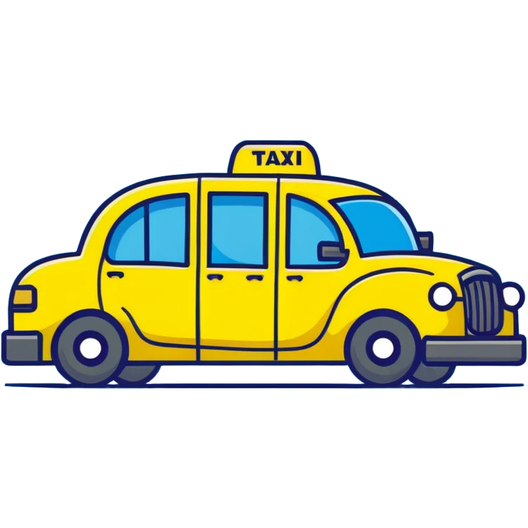 cute yellow NYC taxi cab emoji