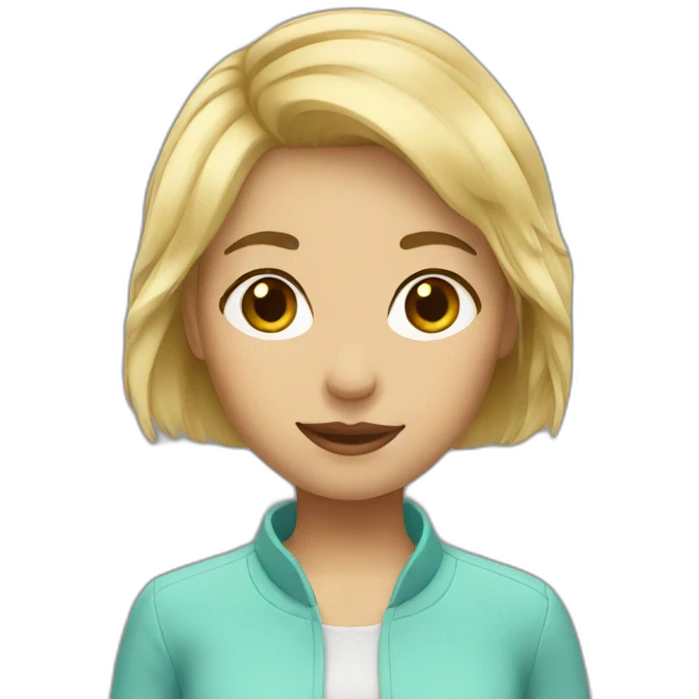 Short blond hair girl emoji