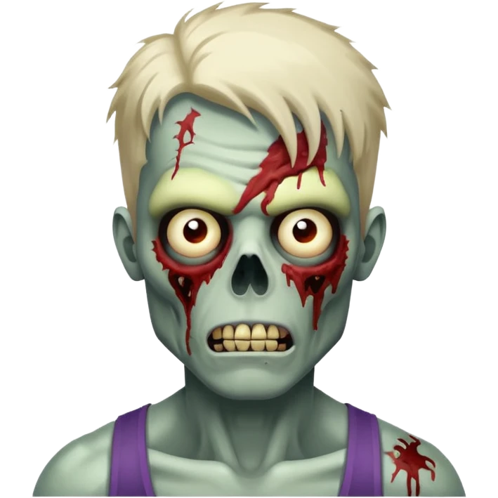 zombie with workout man hair  emoji