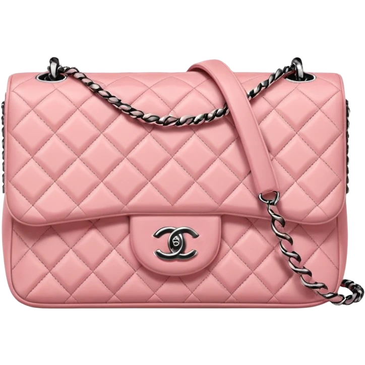 Chanel baby pink bag  emoji