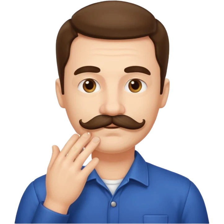 Homme qui caresse moustache emoji