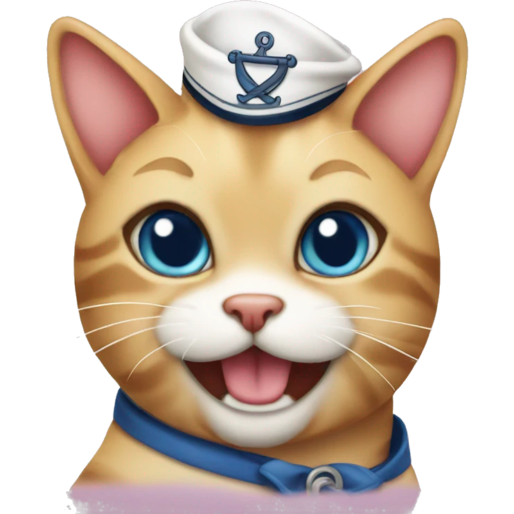 sailor cat birthday emoji