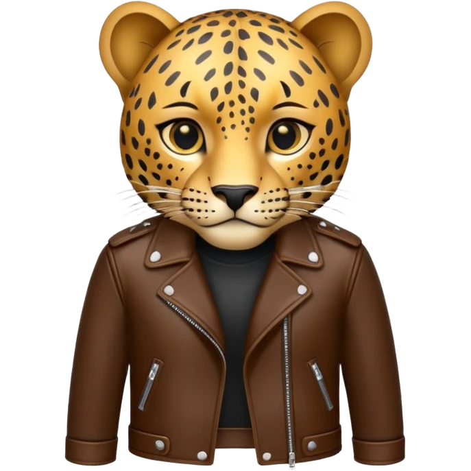 leopard in leather jacket emoji