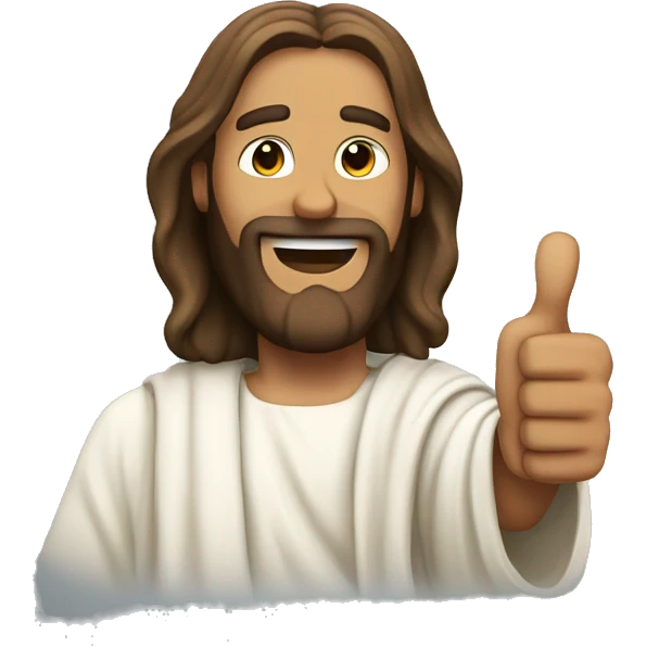 Jesus Christ giving thumbs up emoji