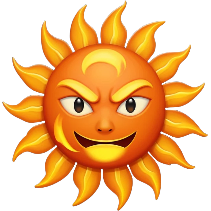 Evil sun emoji
