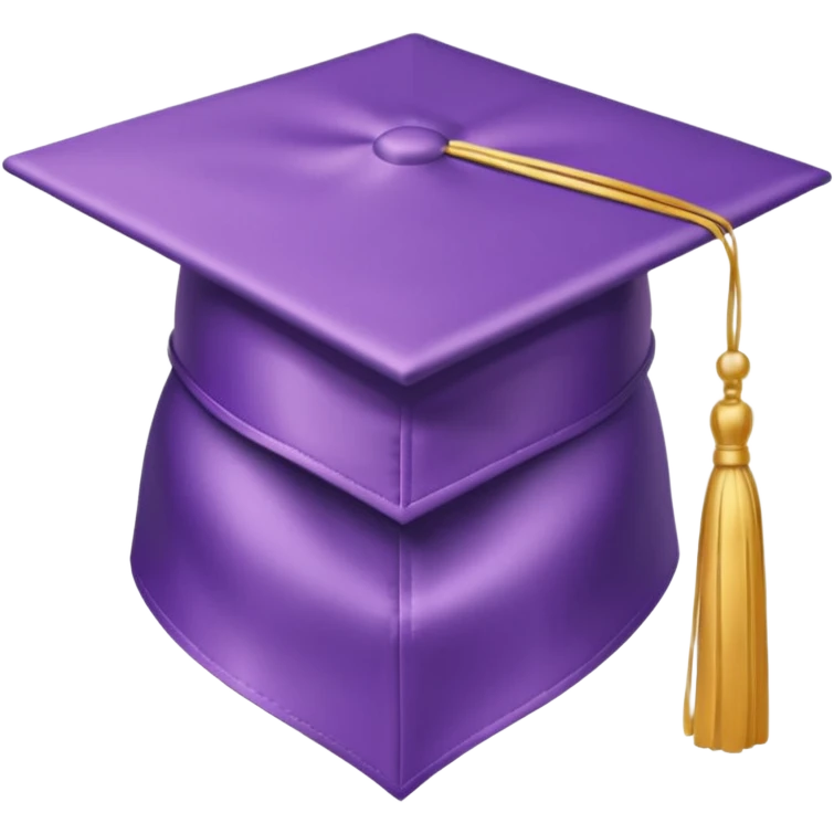 lilac graduation cap emoji