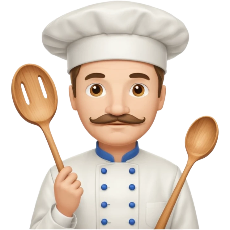 French cook, man, moustache, white man emoji
