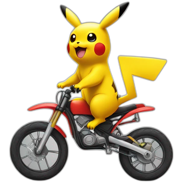 Pikachu on the bike emoji