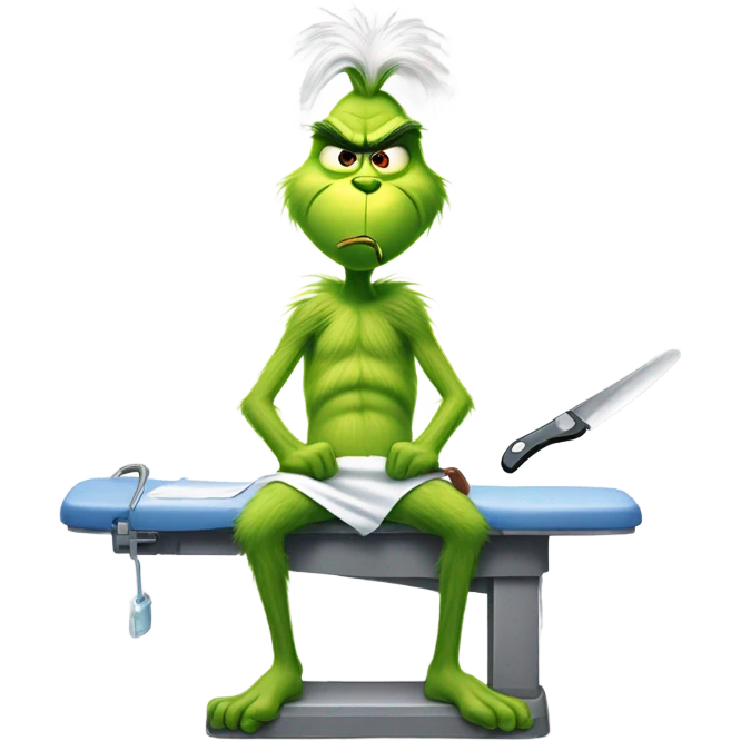 Knee surgery tommorow grinch meme emoji