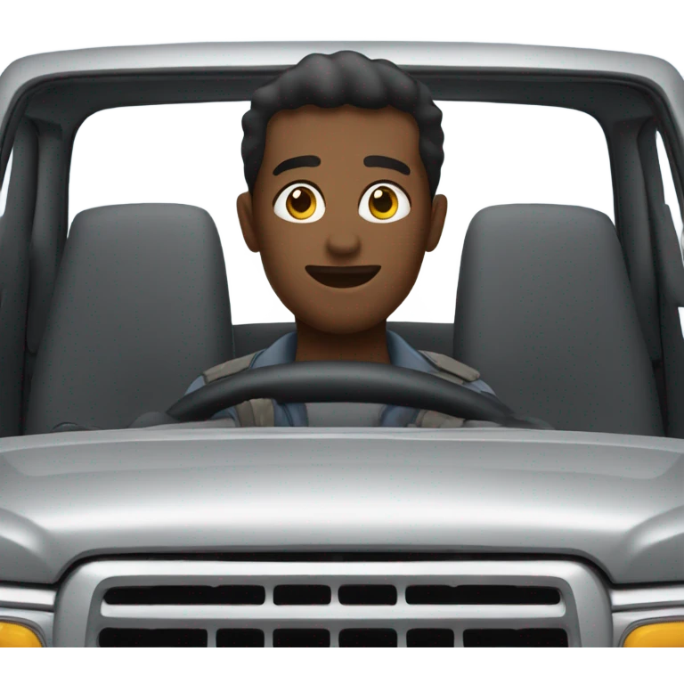 Face driving black truck emoji