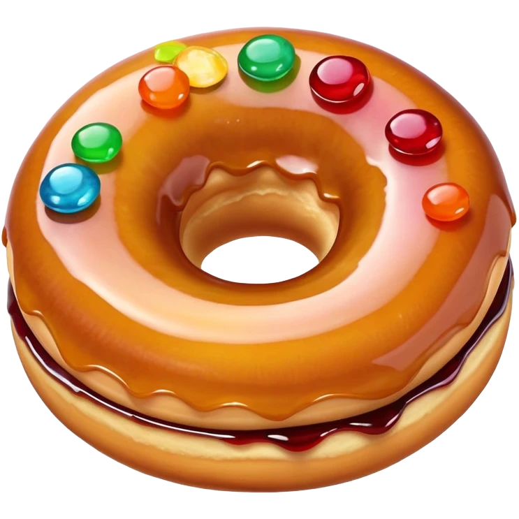 Donut with jelly filling emoji