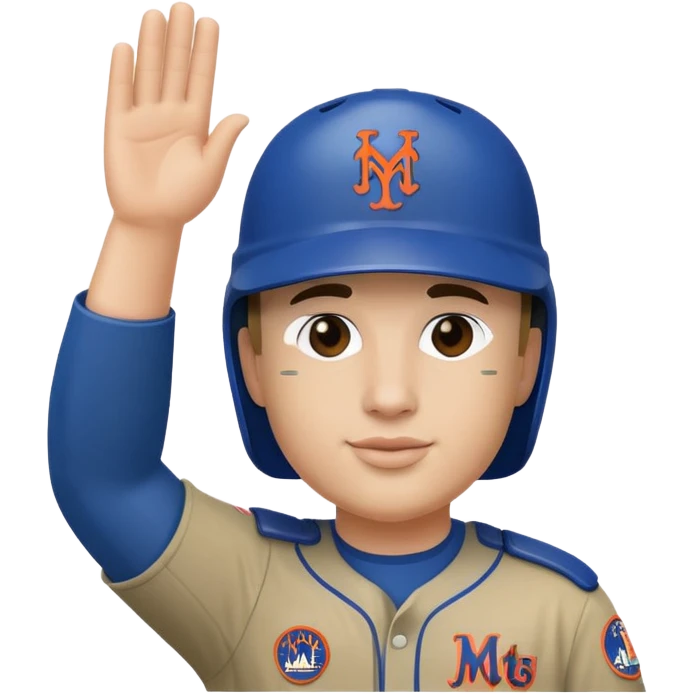 salute wearing mets helmet emoji