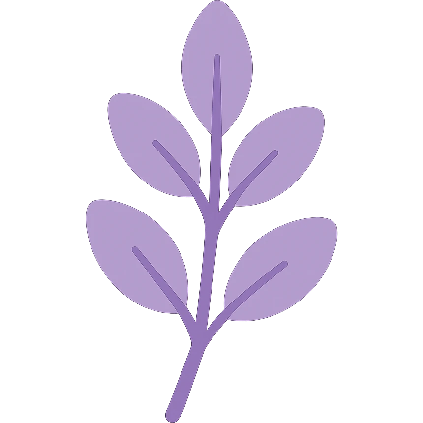 A dull purple Herb emoji