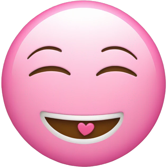 Smile emoji with 2 pink hearts around it emoji