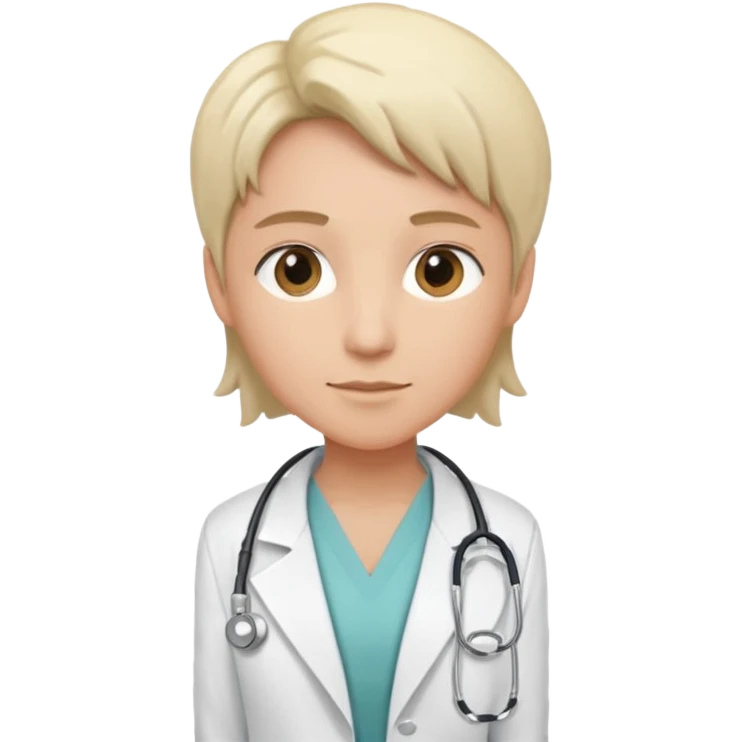 androgynous medium tone skin physician, NO stethoscope around neck emoji