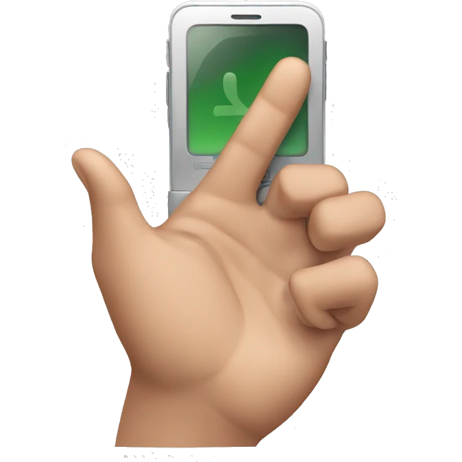 hand showing phone  emoji