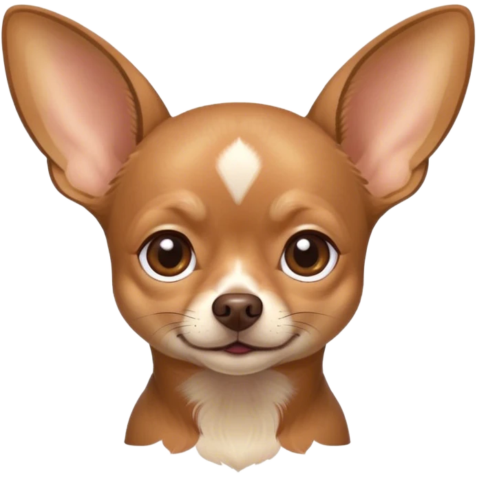 Brown chihuahua with big ears emoji