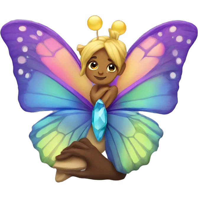 Gem and butterfly collaboration  emoji