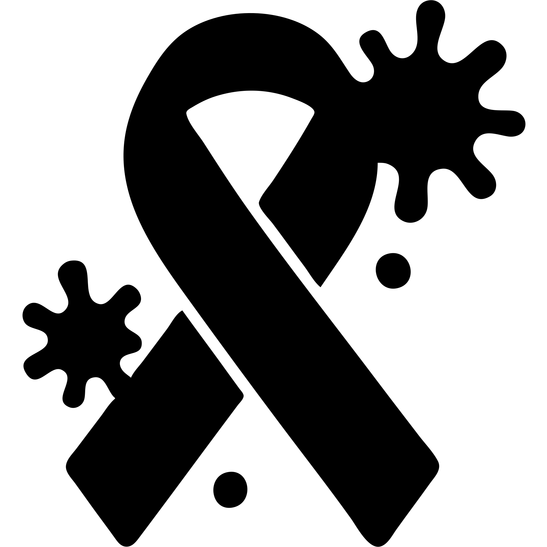 solid black icon of a pink ribbon with blood splatters emoji
