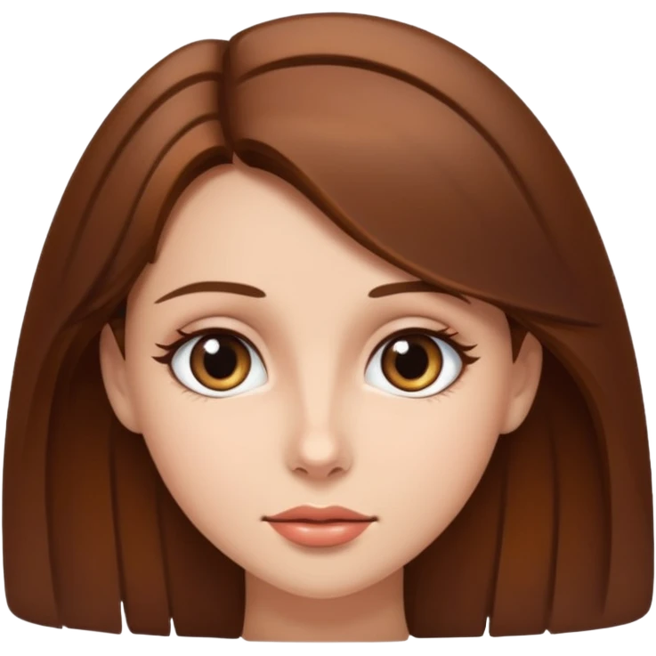 brown haired beauty portrait emoji