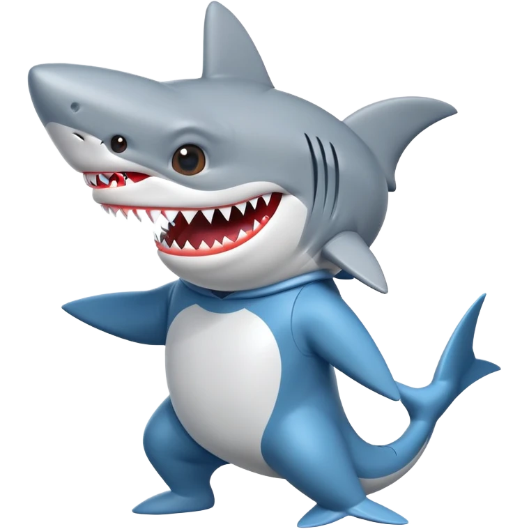 Bad Bunny wearing a shark costume emoji emoji